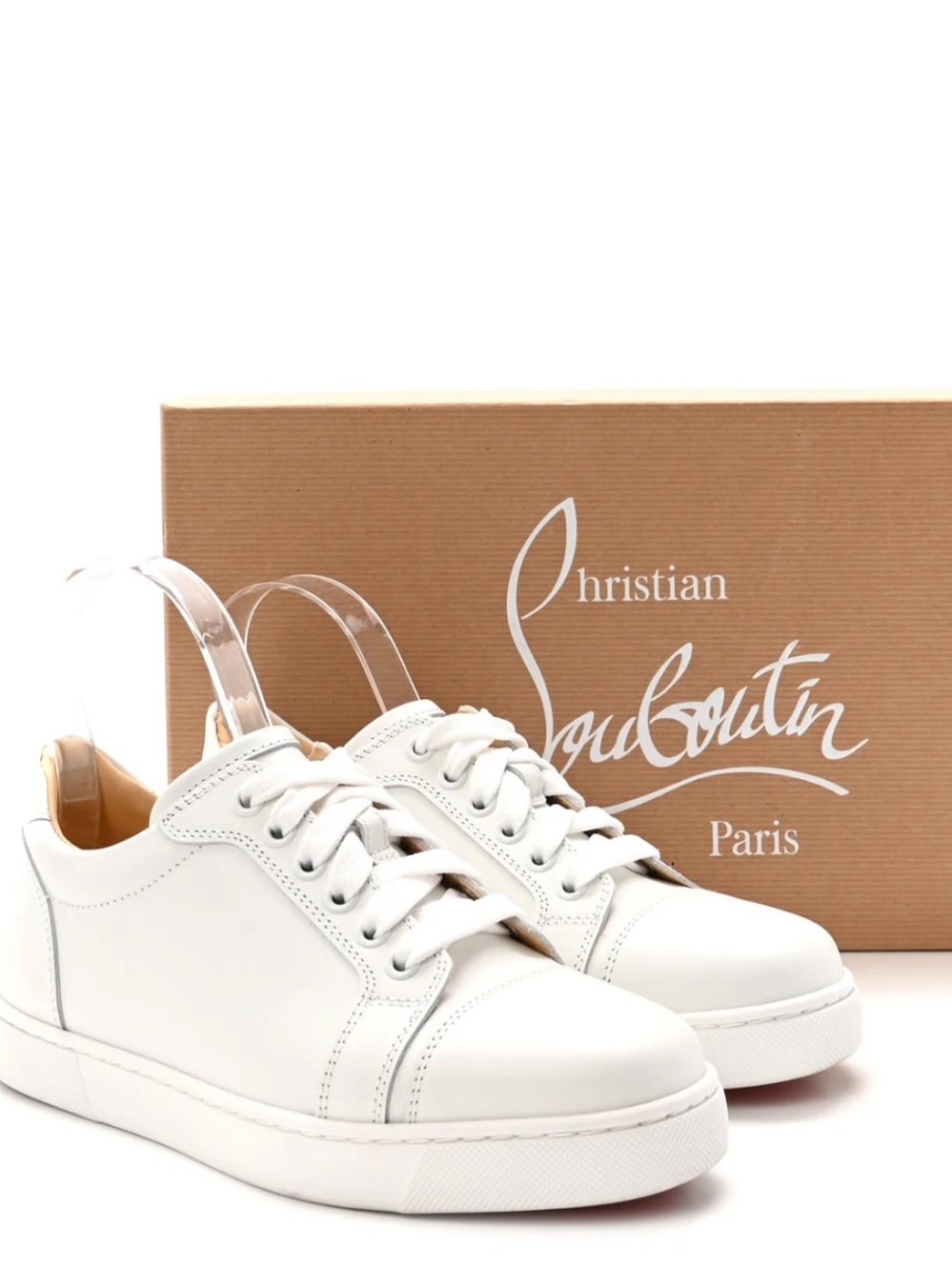 Christian Louboutin Loubishark Orlato White Low-Top Sneakers